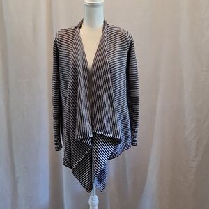 Merona Black and White Striped Sweater/Cardian in GUC